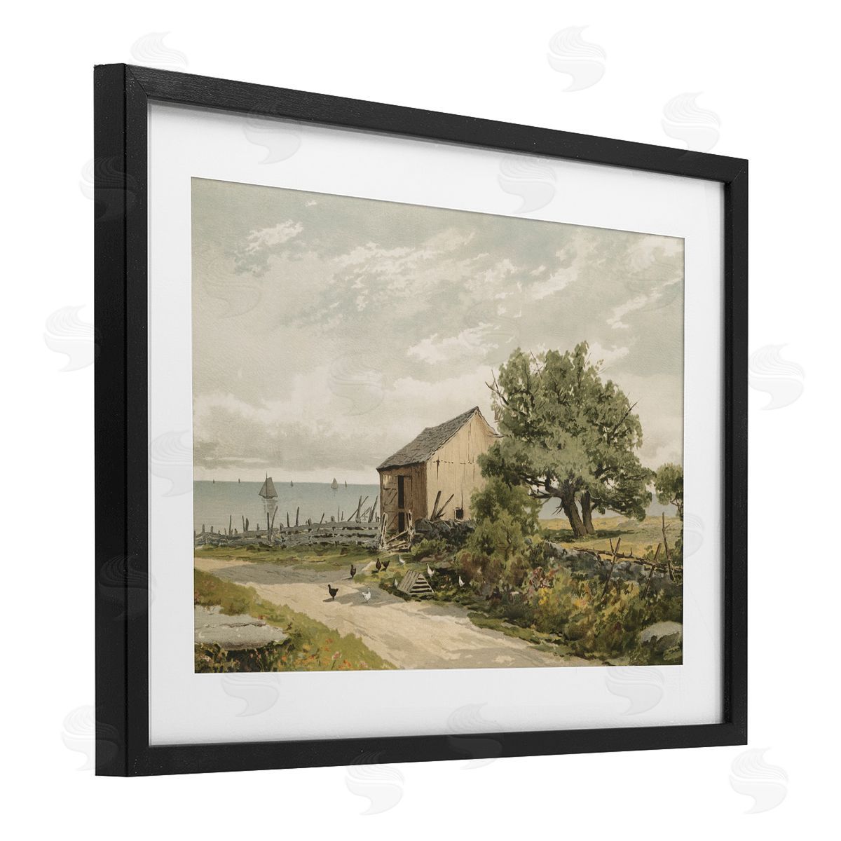 Public Domain Road To The Shore Canvas Wall Art Print