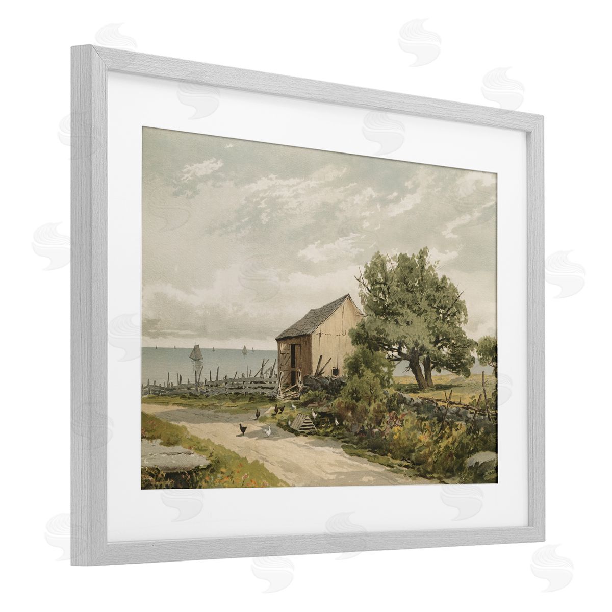 Public Domain Road To The Shore Canvas Wall Art Print