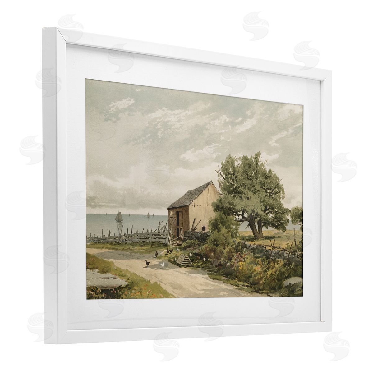 Public Domain Road To The Shore Canvas Wall Art Print