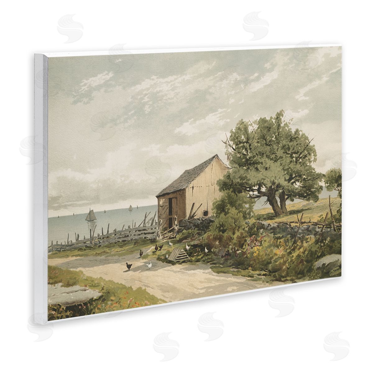 Public Domain Road To The Shore Canvas Wall Art Print
