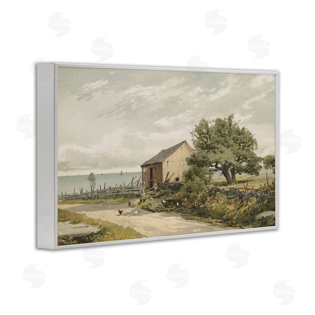 Public Domain Road To The Shore Canvas Wall Art Print