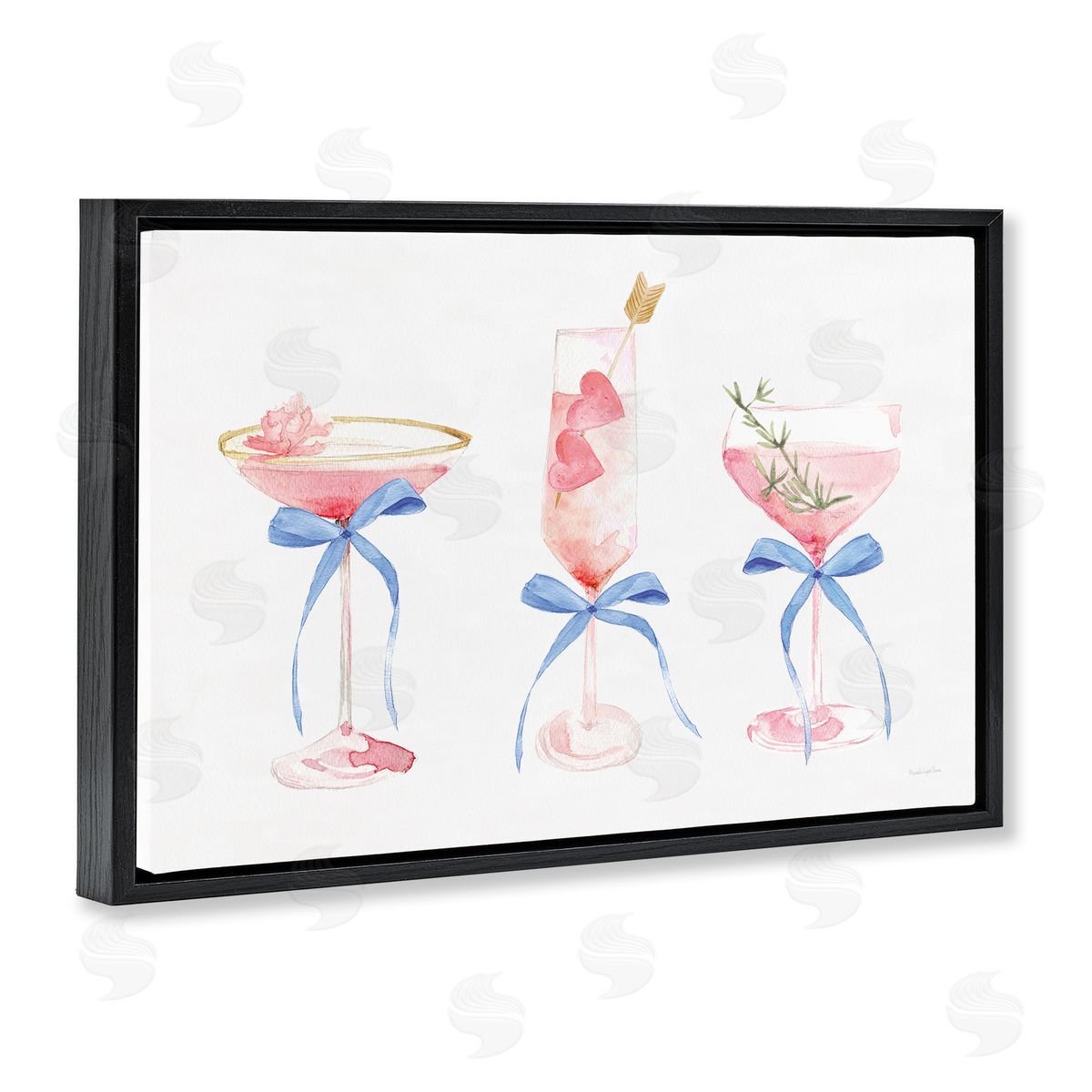 Mercedes Lopez Charro Flirty Champagne Cocktails Canvas Wall Art Print