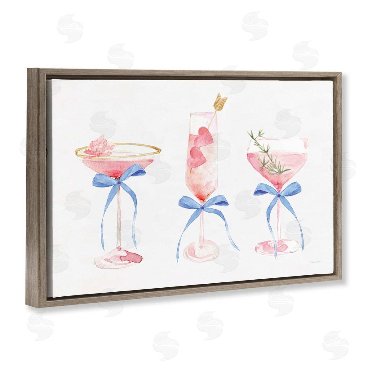 Mercedes Lopez Charro Flirty Champagne Cocktails Canvas Wall Art Print