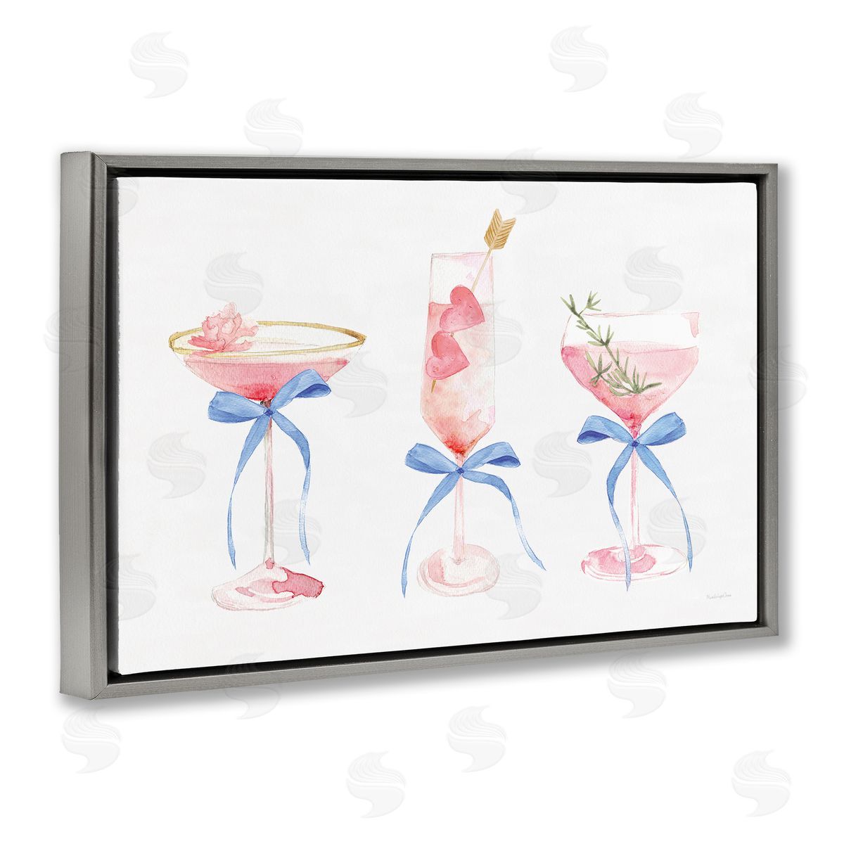 Mercedes Lopez Charro Flirty Champagne Cocktails Canvas Wall Art Print