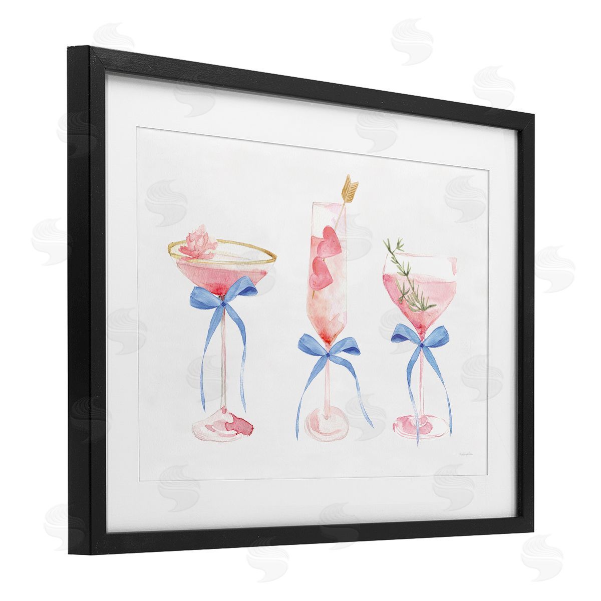 Mercedes Lopez Charro Flirty Champagne Cocktails Canvas Wall Art Print