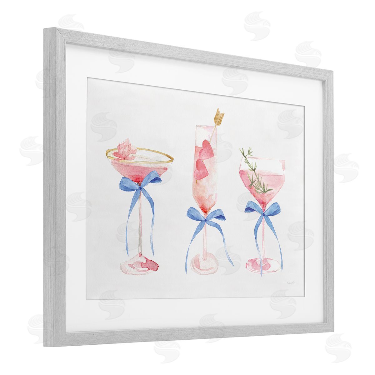 Mercedes Lopez Charro Flirty Champagne Cocktails Canvas Wall Art Print