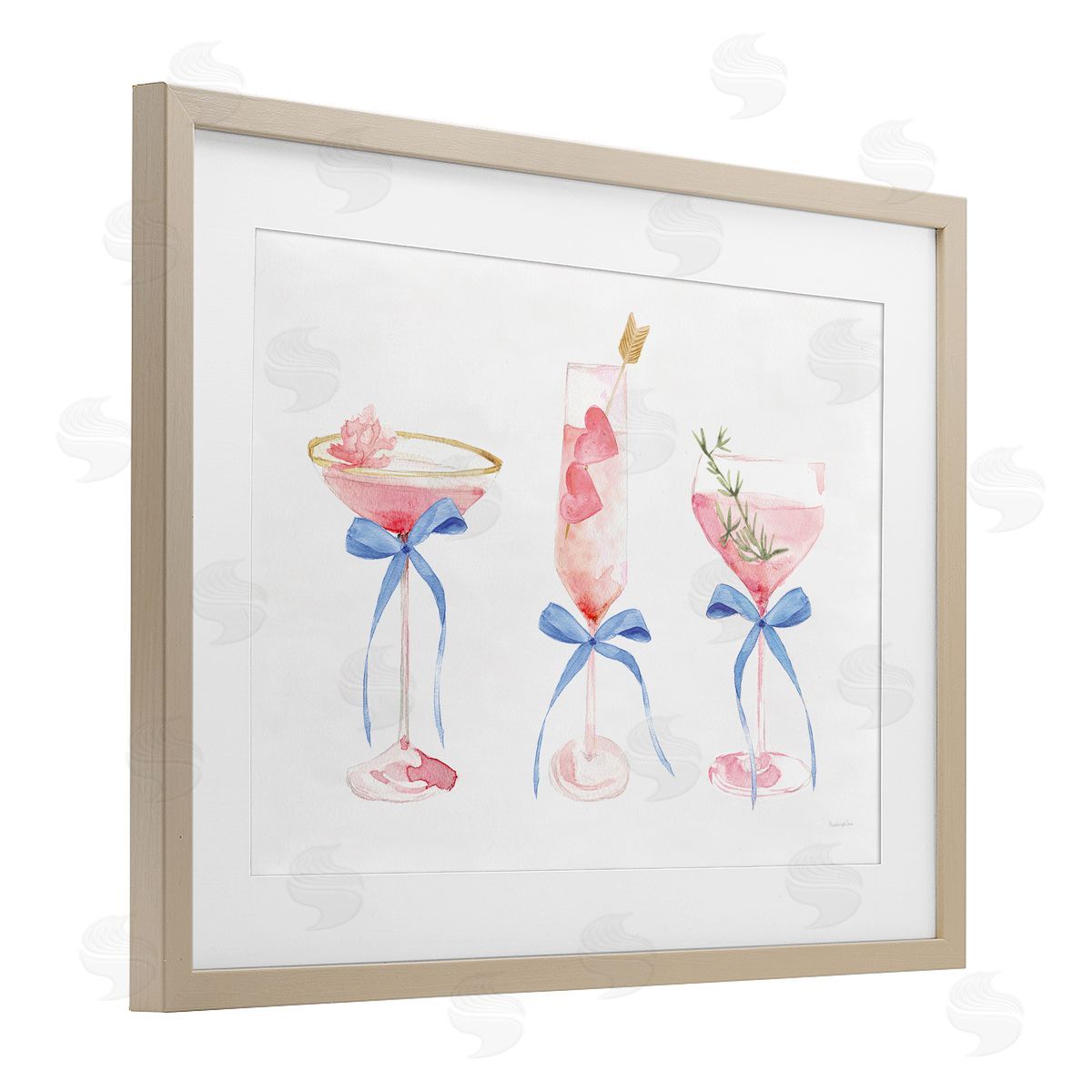 Mercedes Lopez Charro Flirty Champagne Cocktails Canvas Wall Art Print