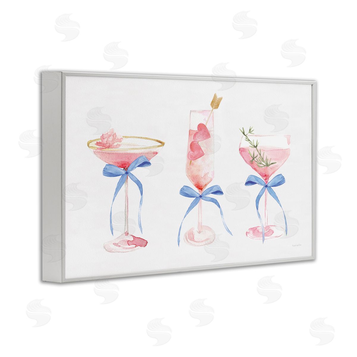 Mercedes Lopez Charro Flirty Champagne Cocktails Canvas Wall Art Print