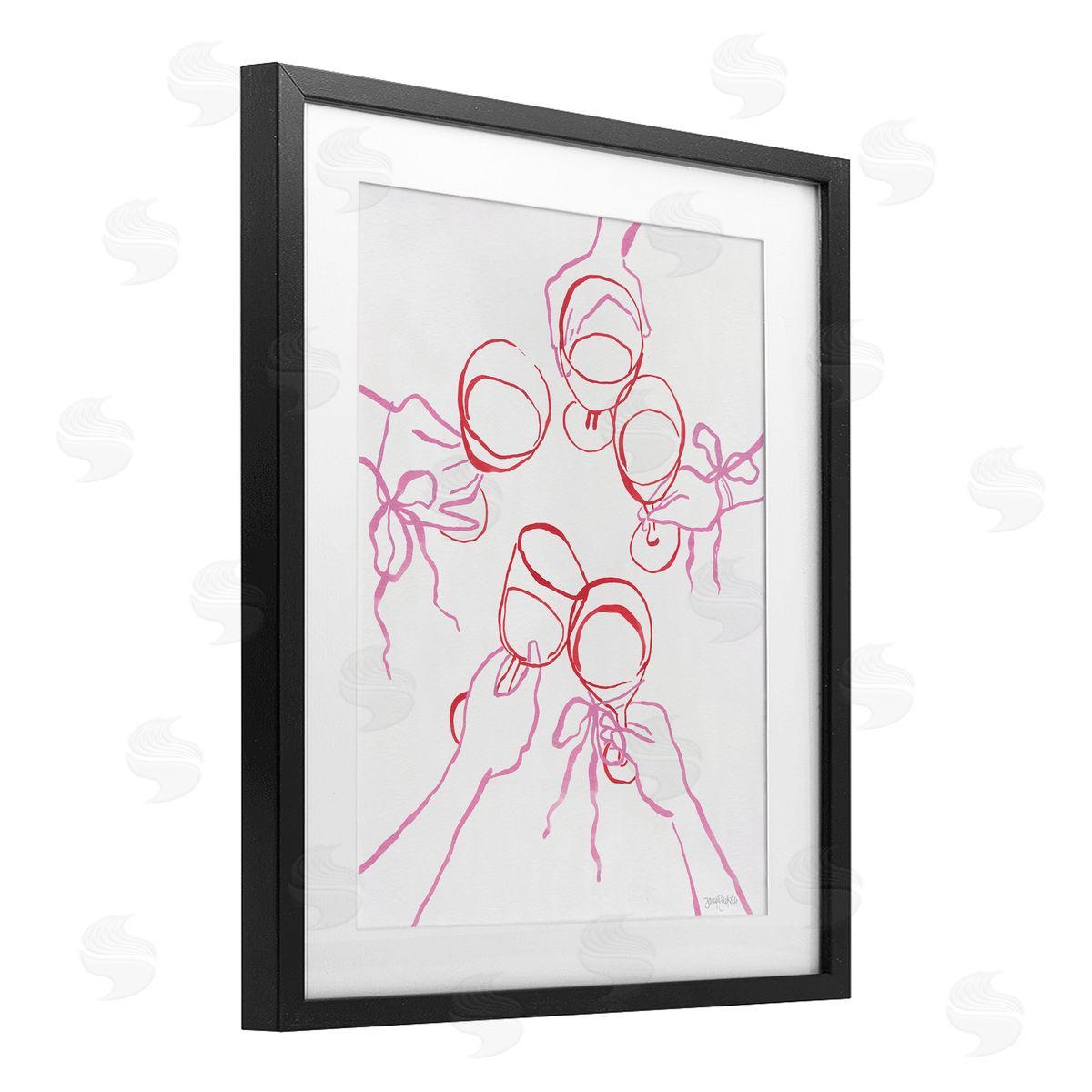 Jenaya Jackson Cocktail Party Cheers Doodles Canvas Wall Art Print