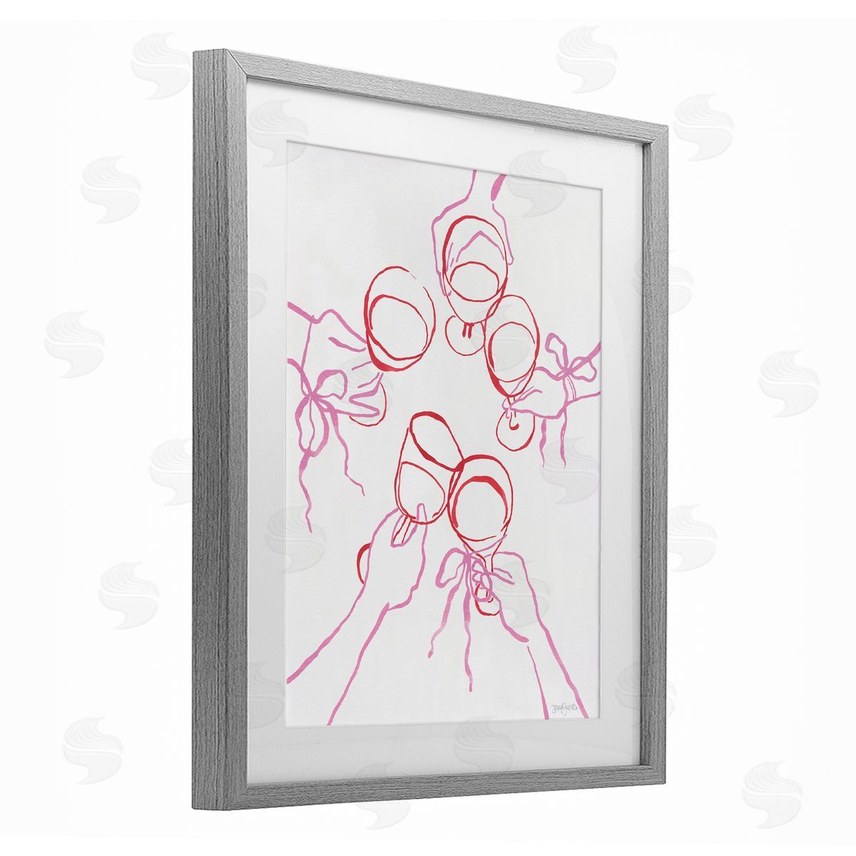 Jenaya Jackson Cocktail Party Cheers Doodles Canvas Wall Art Print