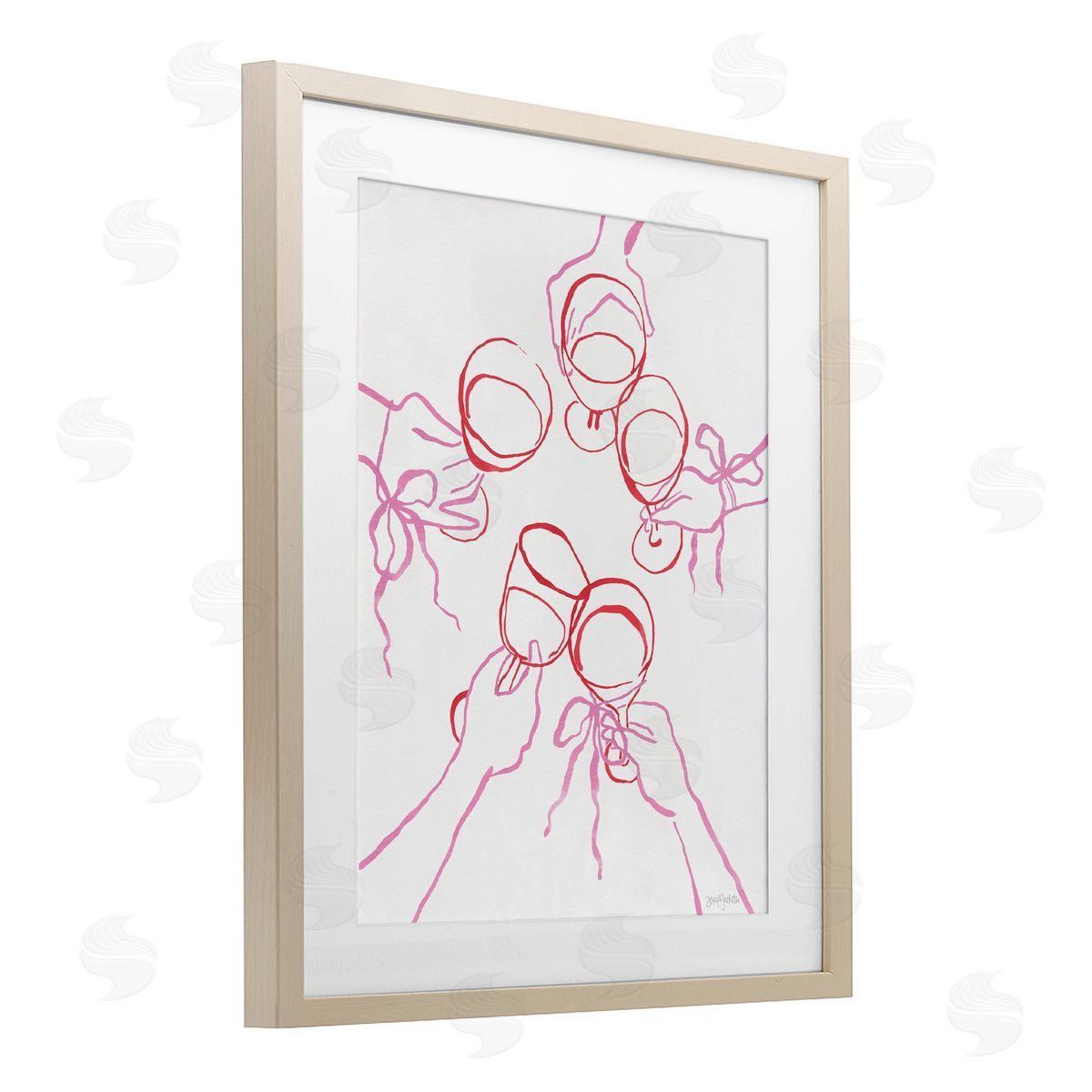 Jenaya Jackson Cocktail Party Cheers Doodles Canvas Wall Art Print