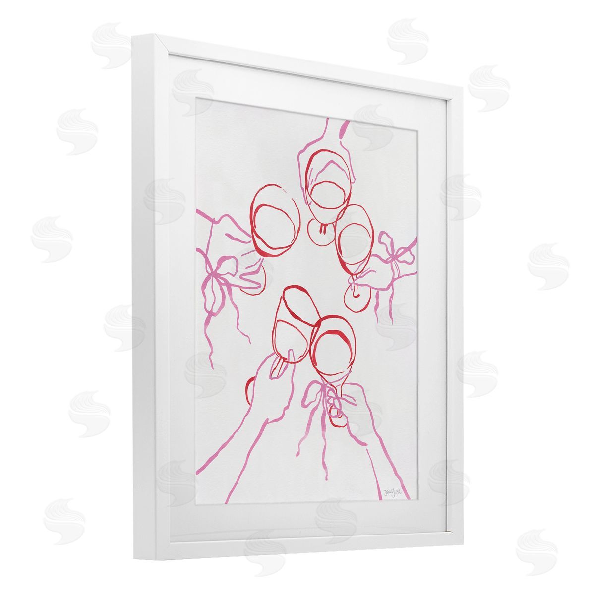 Jenaya Jackson Cocktail Party Cheers Doodles Canvas Wall Art Print