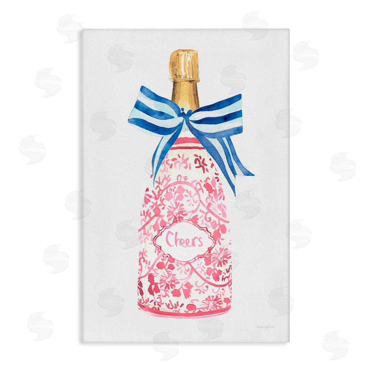Mercedes Lopez Charro Flirty Champagne Cheers Canvas Wall Art Print