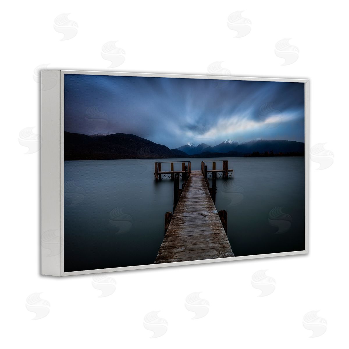 Lincoln Harrison Te Anau Pier at Dusk Canvas Wall Art Print