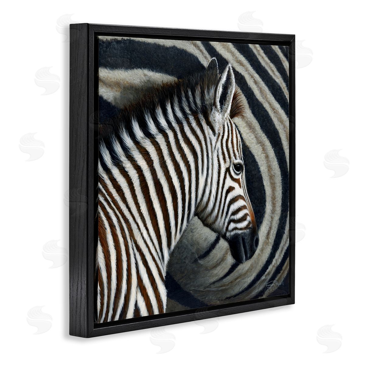 Jeremy Paul Keeping Close Zebra Stripes Canvas Wall Art Print