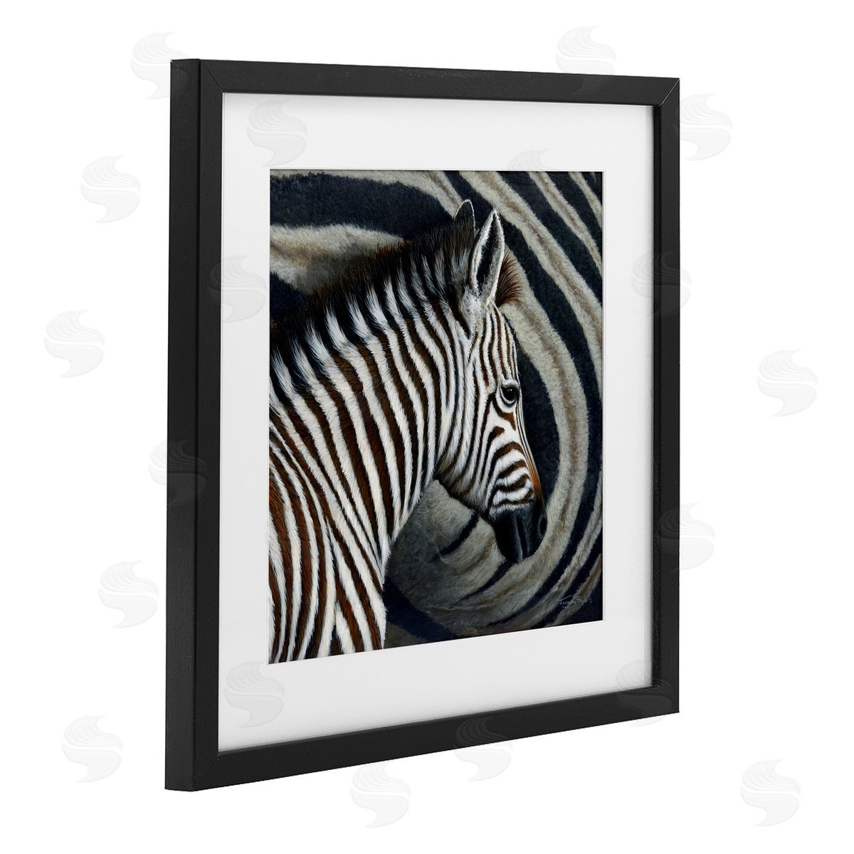 Jeremy Paul Keeping Close Zebra Stripes Canvas Wall Art Print