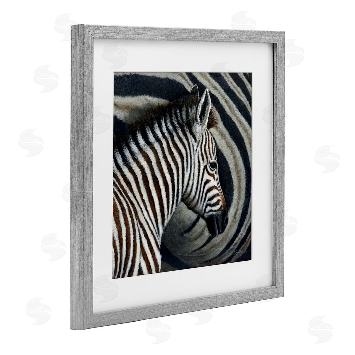 Jeremy Paul Keeping Close Zebra Stripes Canvas Wall Art Print