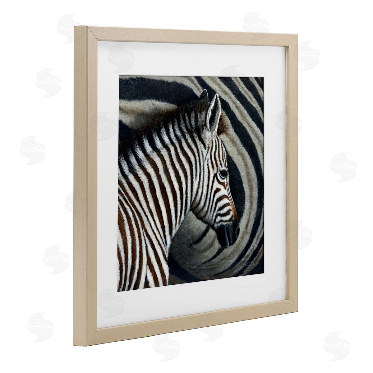 Jeremy Paul Keeping Close Zebra Stripes Canvas Wall Art Print