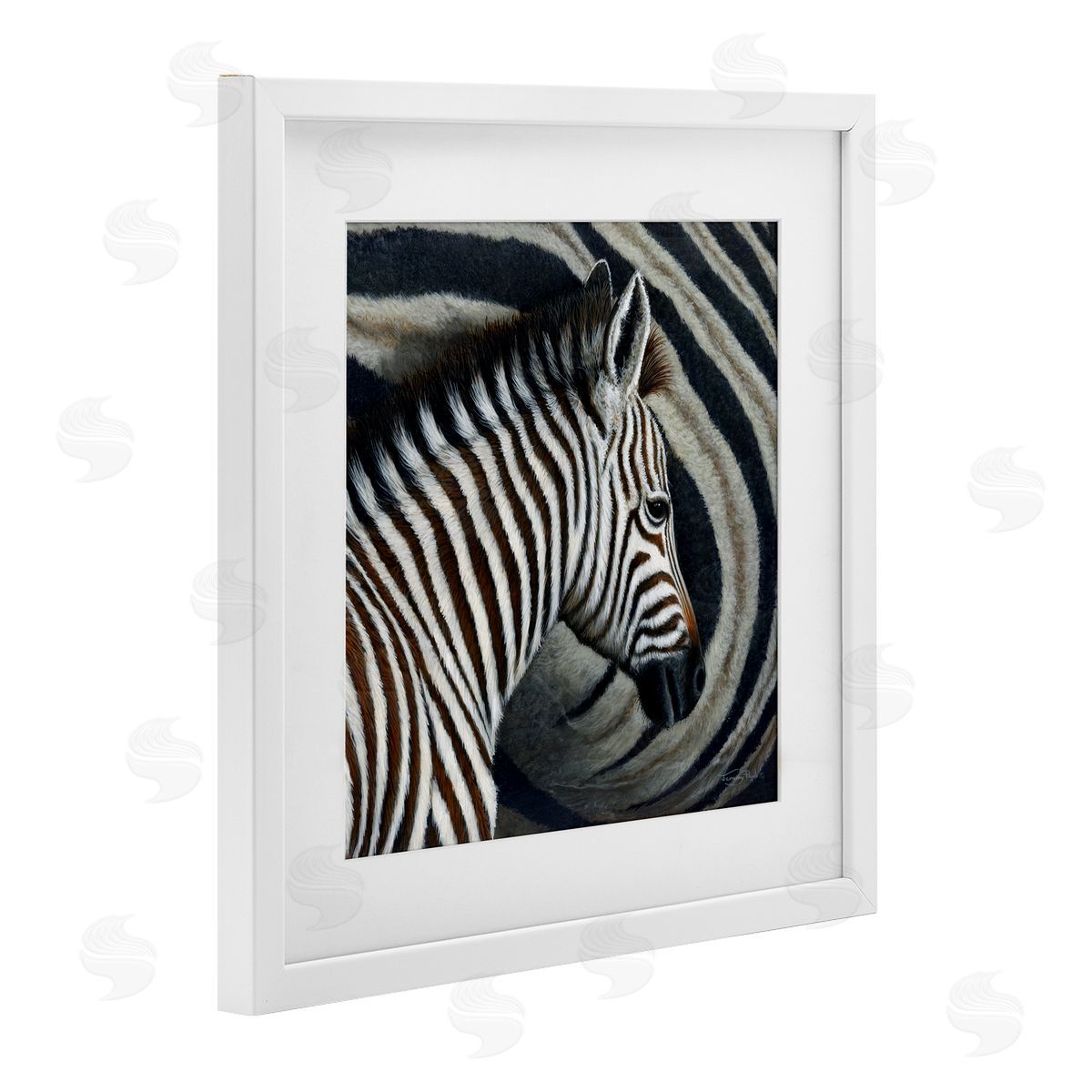 Jeremy Paul Keeping Close Zebra Stripes Canvas Wall Art Print