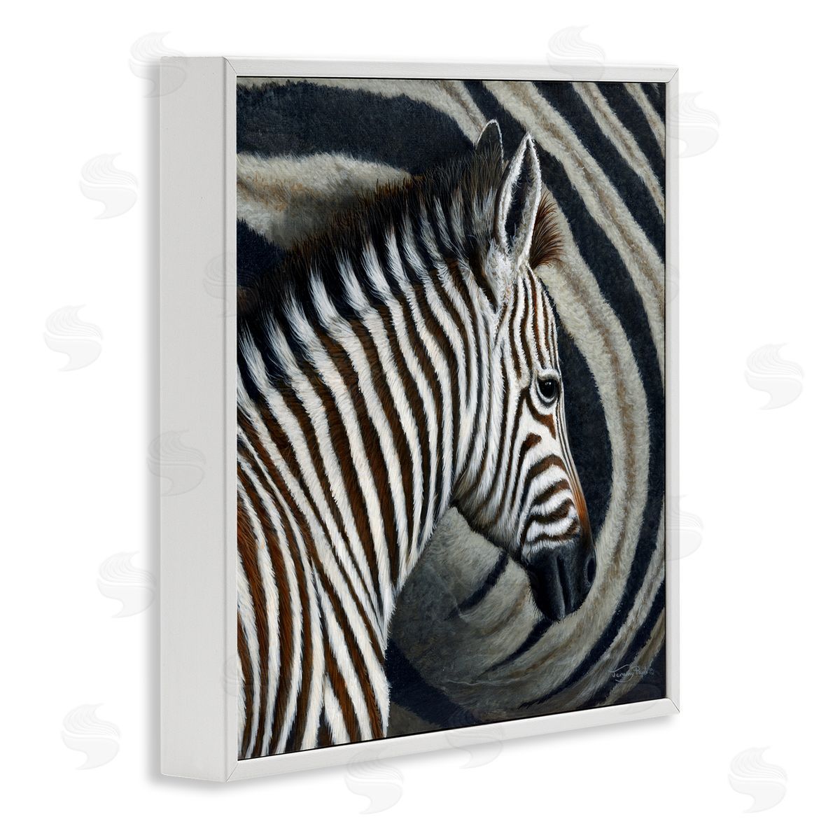 Jeremy Paul Keeping Close Zebra Stripes Canvas Wall Art Print