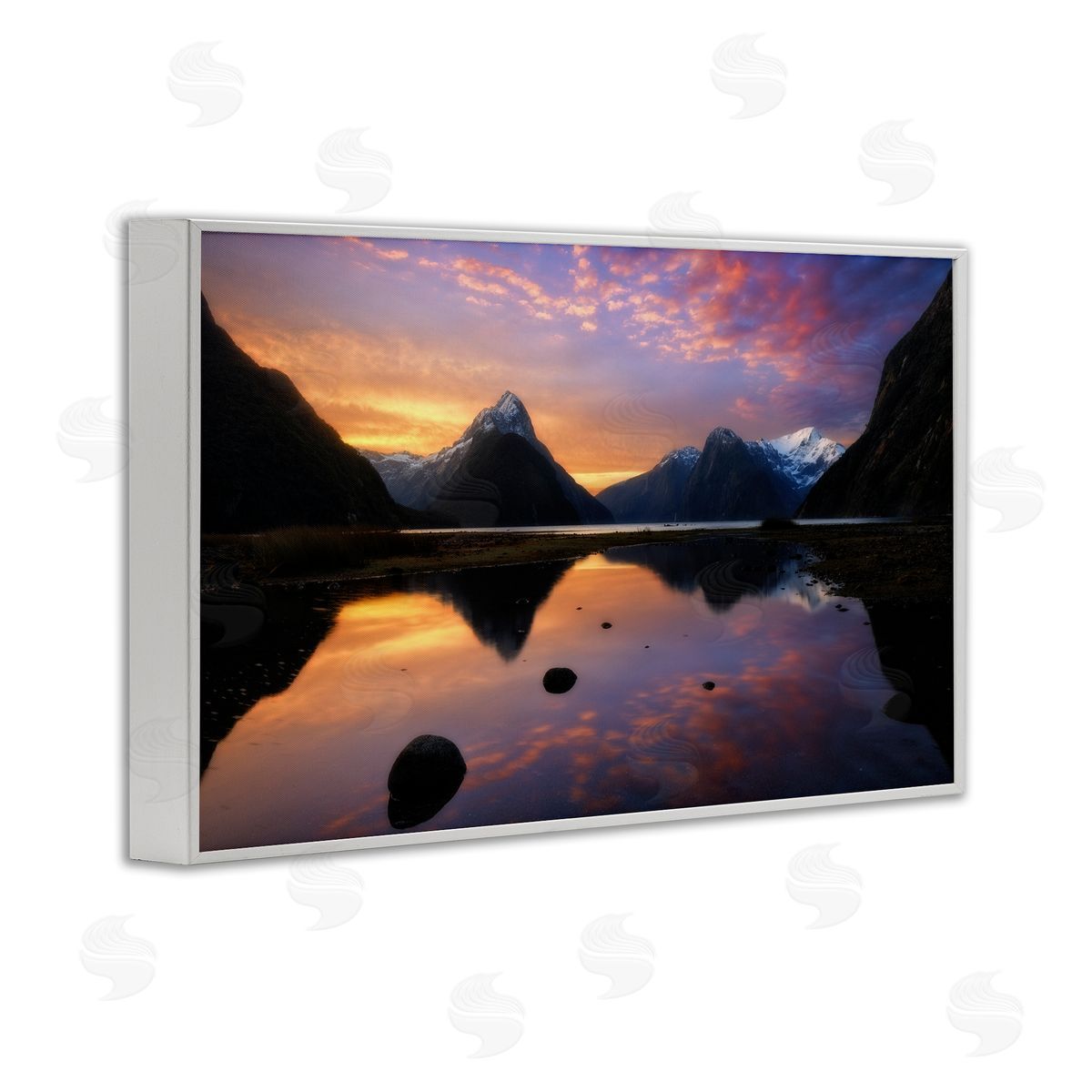 Lincoln Harrison Milford Sound Sunset Canvas Wall Art Print