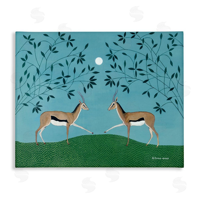 Susan Henke | Gazelles Greeting Symmetry