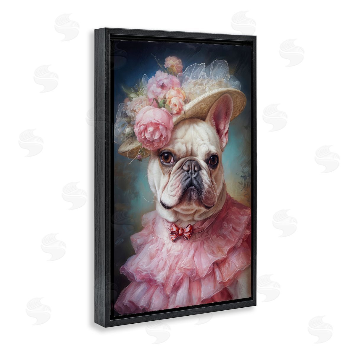 Wumples Feminine Victorian Frenchie Canvas Wall Art Print