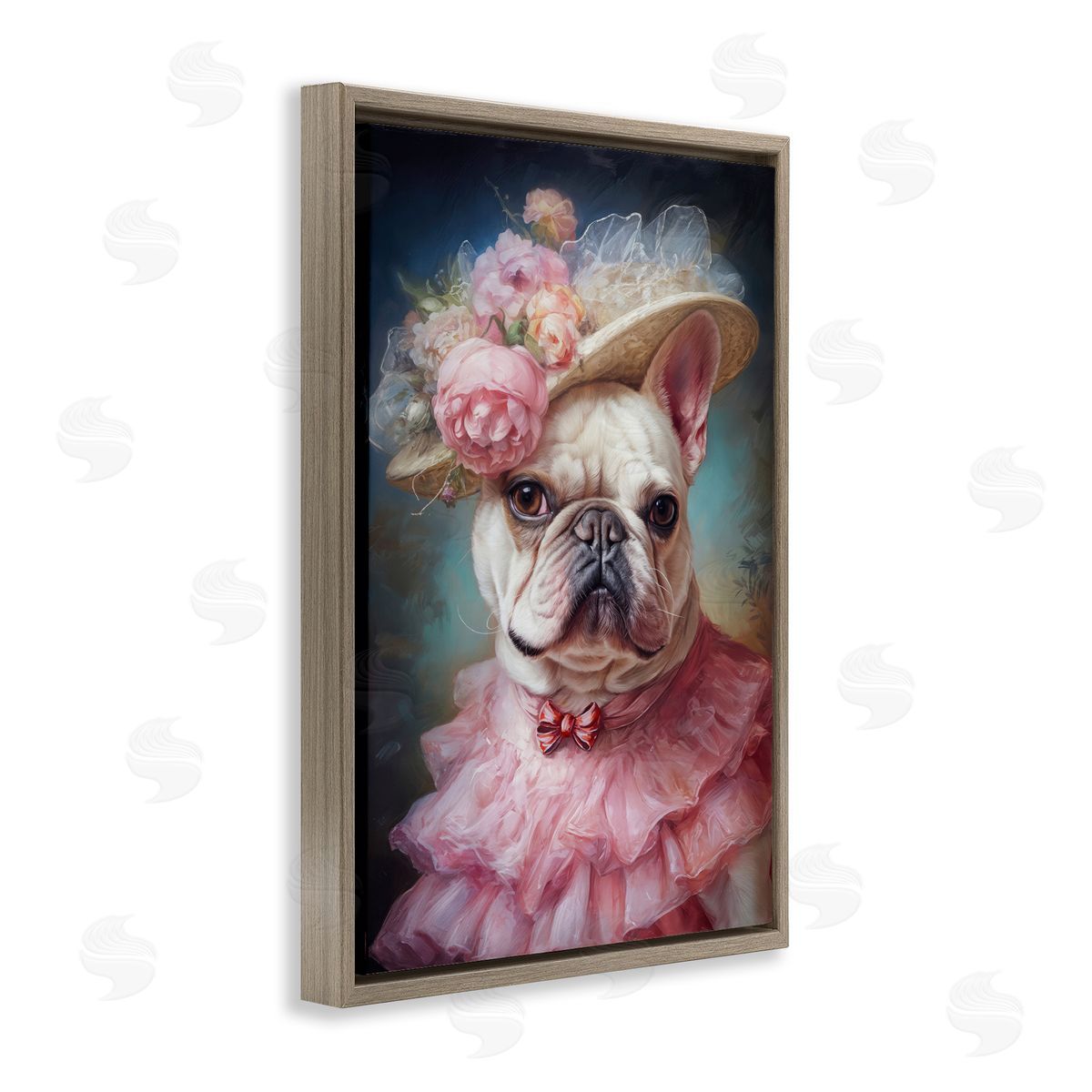 Wumples Feminine Victorian Frenchie Canvas Wall Art Print