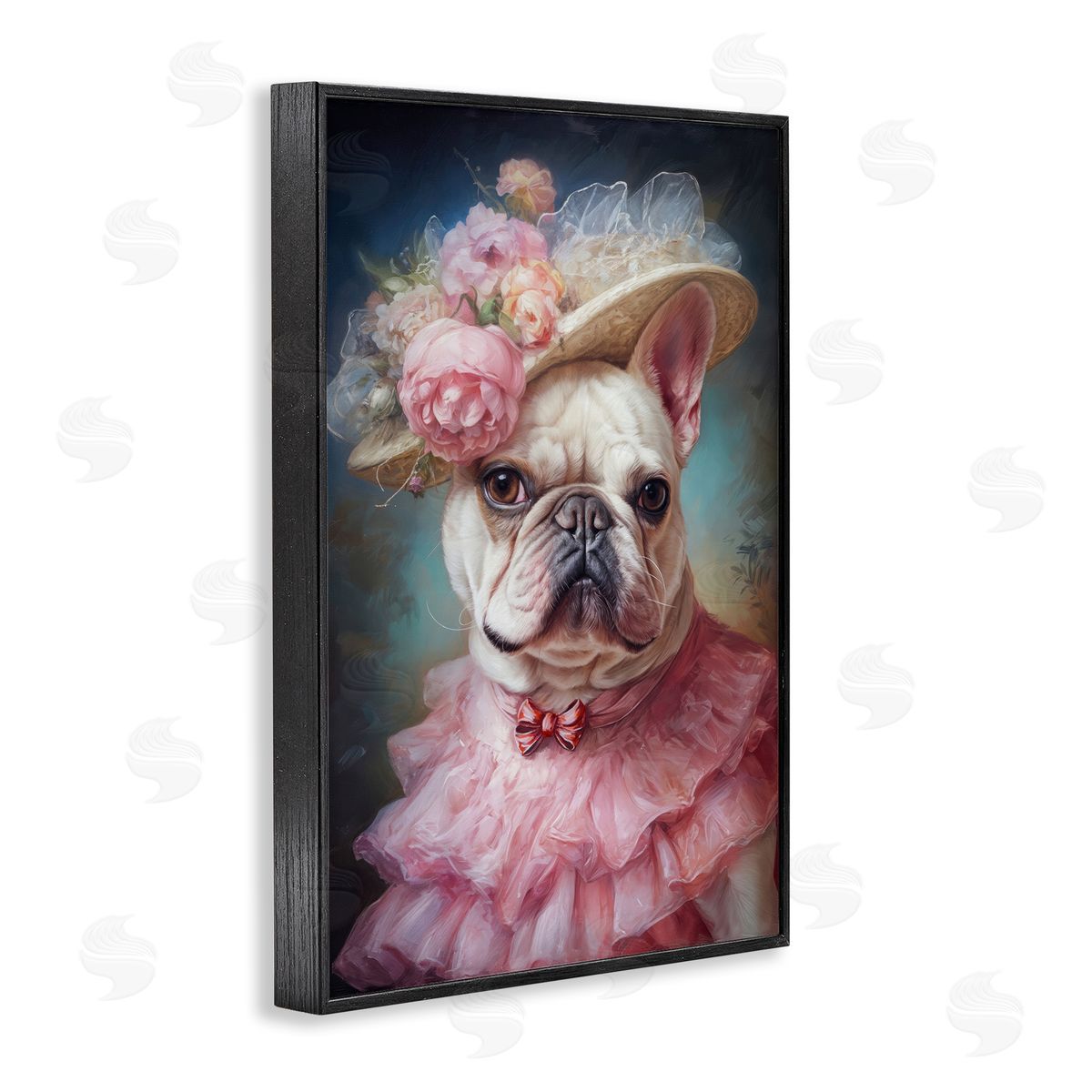 Wumples Feminine Victorian Frenchie Canvas Wall Art Print