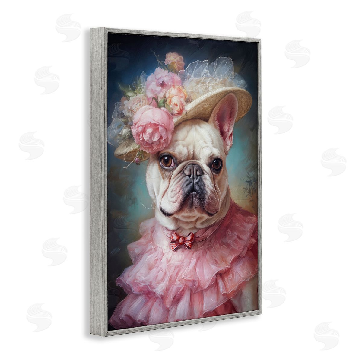 Wumples Feminine Victorian Frenchie Canvas Wall Art Print