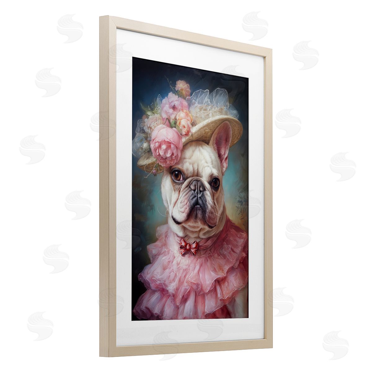 Wumples Feminine Victorian Frenchie Canvas Wall Art Print