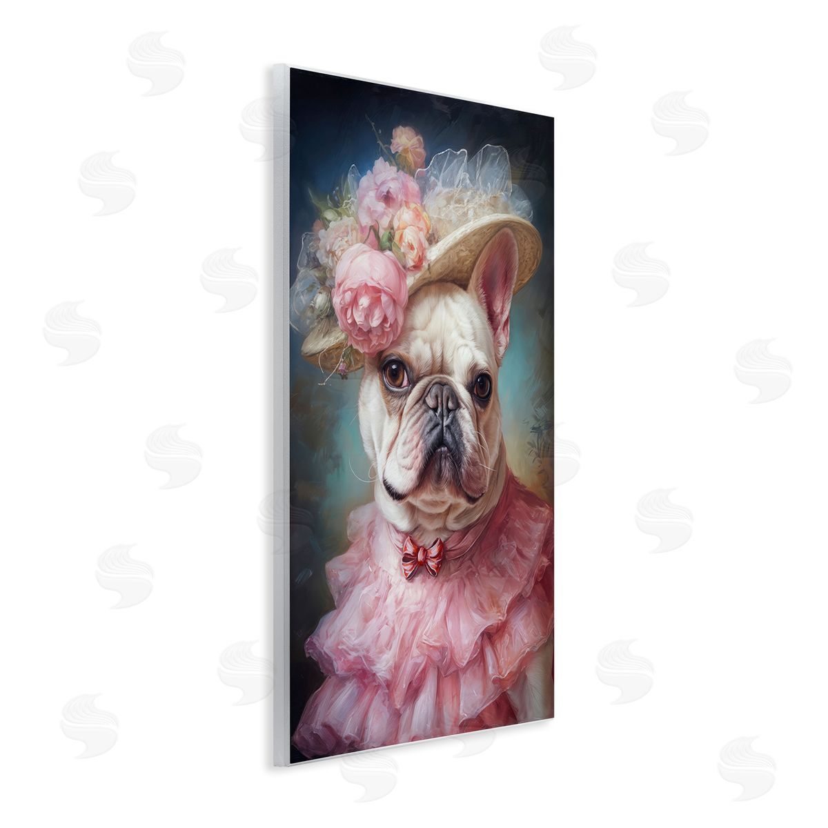 Wumples Feminine Victorian Frenchie Canvas Wall Art Print