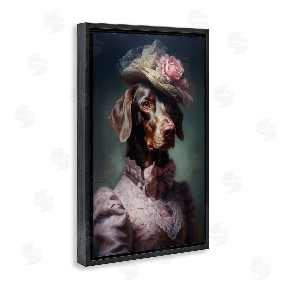 Wumples Chocolate Lab Victorian Era Canvas Wall Art Print