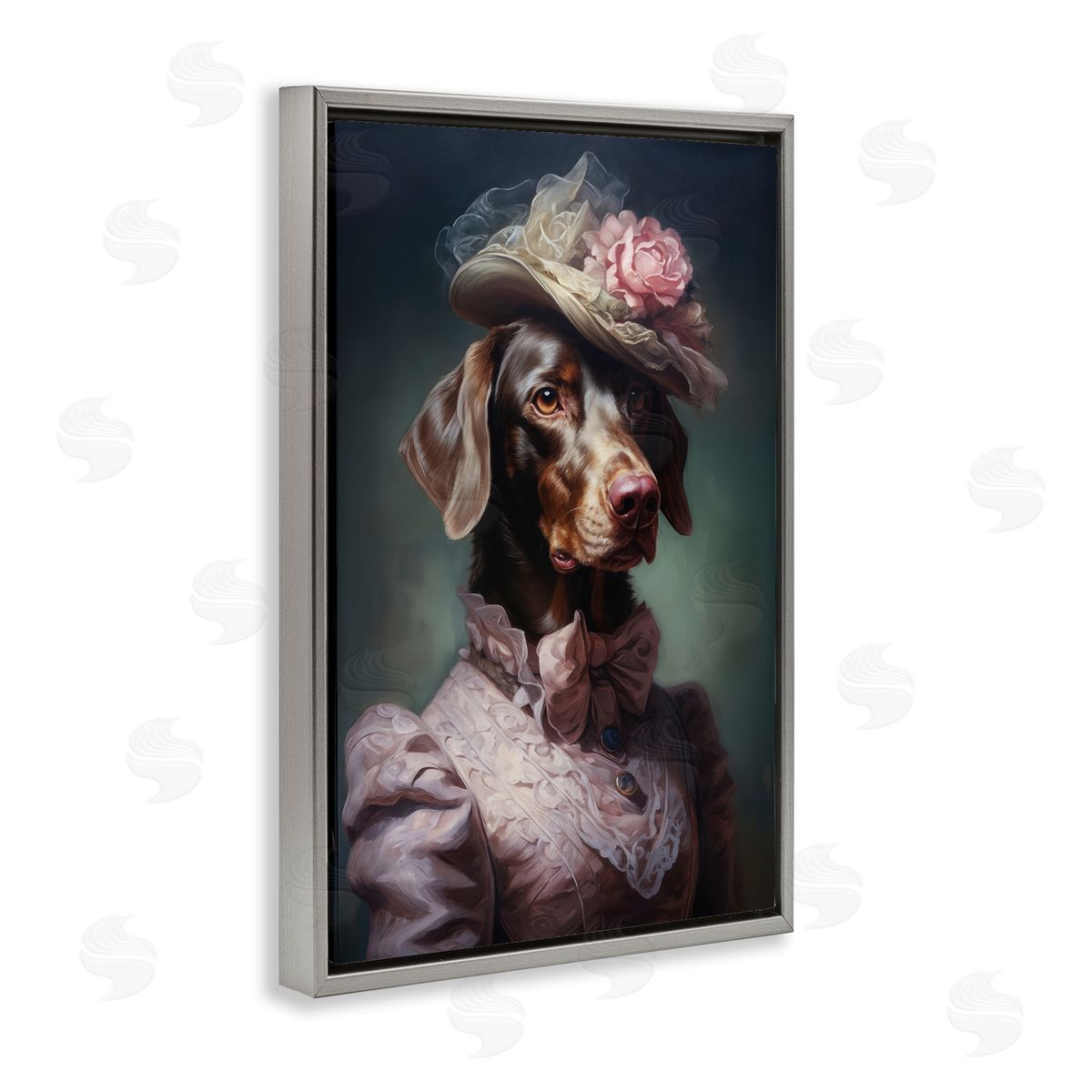 Wumples Chocolate Lab Victorian Era Canvas Wall Art Print