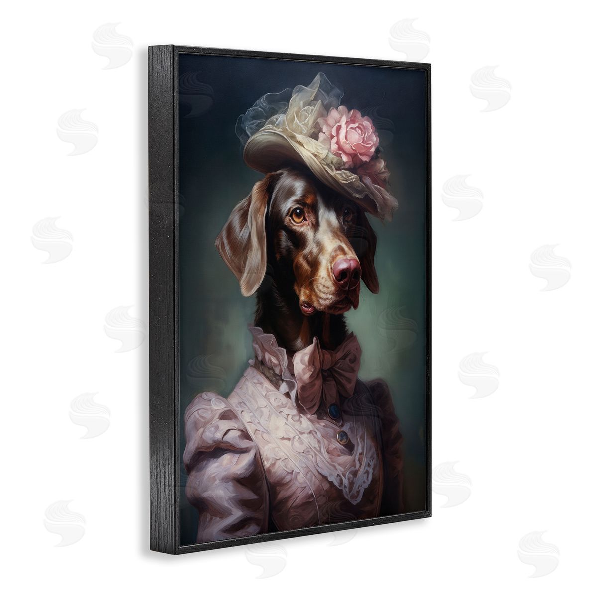 Wumples Chocolate Lab Victorian Era Canvas Wall Art Print