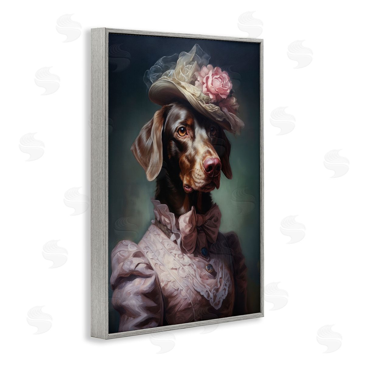 Wumples Chocolate Lab Victorian Era Canvas Wall Art Print