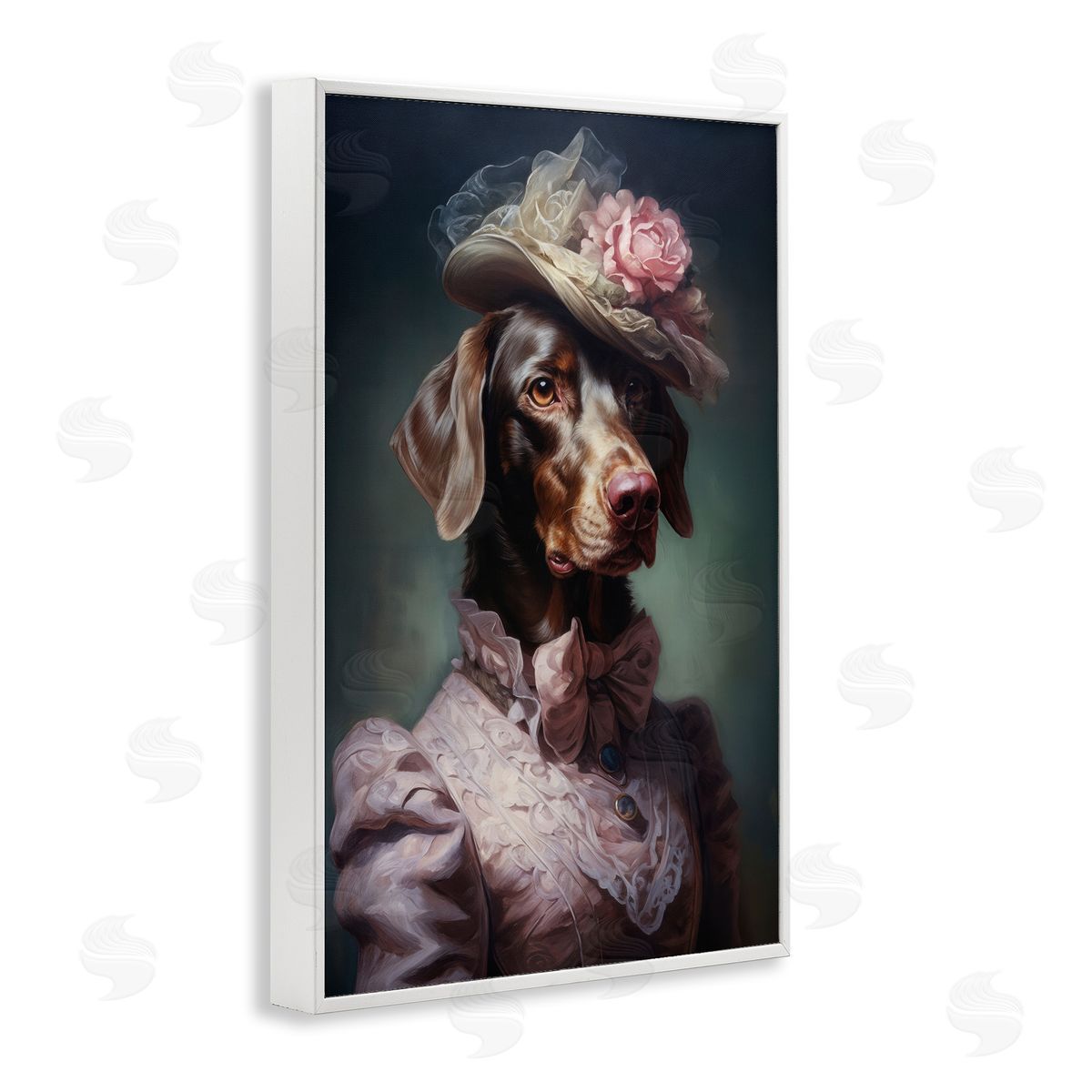 Wumples Chocolate Lab Victorian Era Canvas Wall Art Print