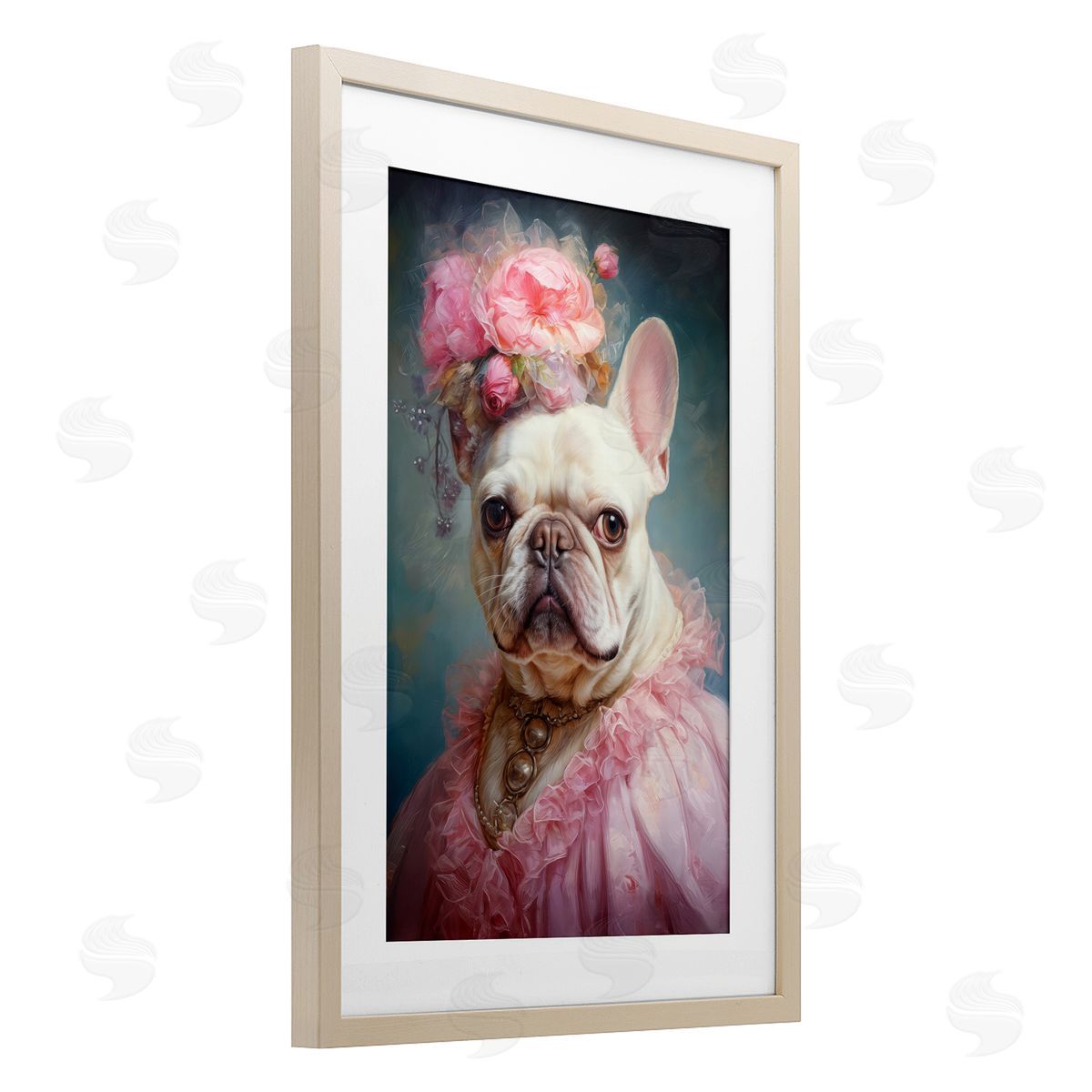 Wumples Victorian Era French Bulldog Canvas Wall Art Print
