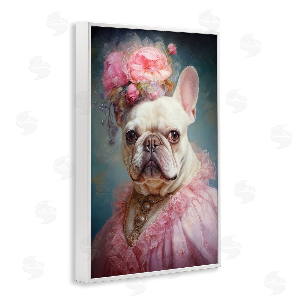 Wumples Victorian Era French Bulldog Canvas Wall Art Print