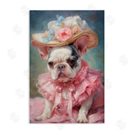 Wumples | Frenchie in Pink Dress