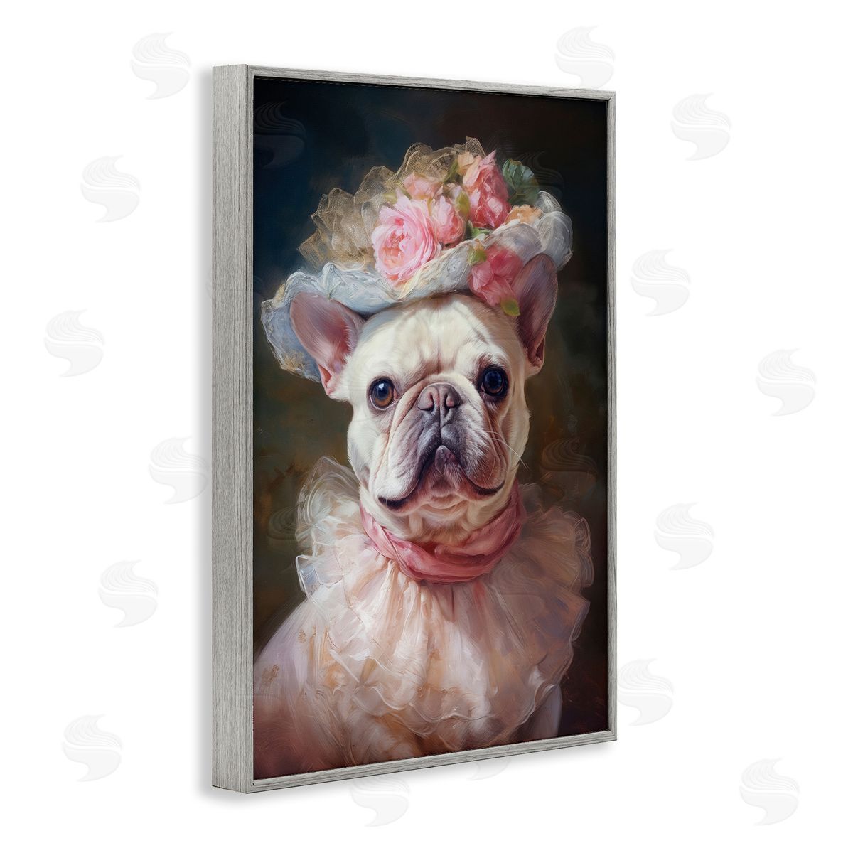 Wumples Victorian French Bulldog Canvas Wall Art Print