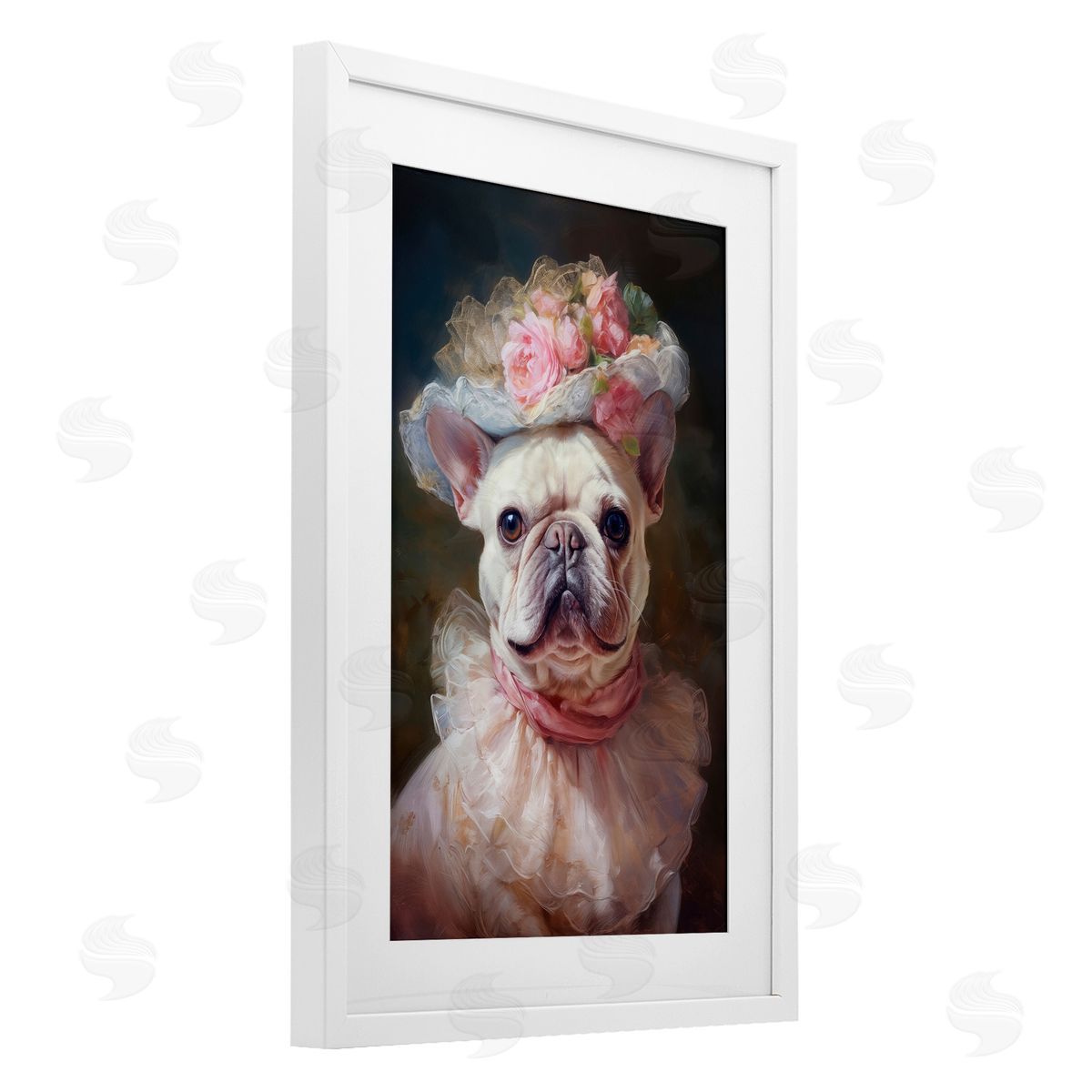 Wumples Victorian French Bulldog Canvas Wall Art Print