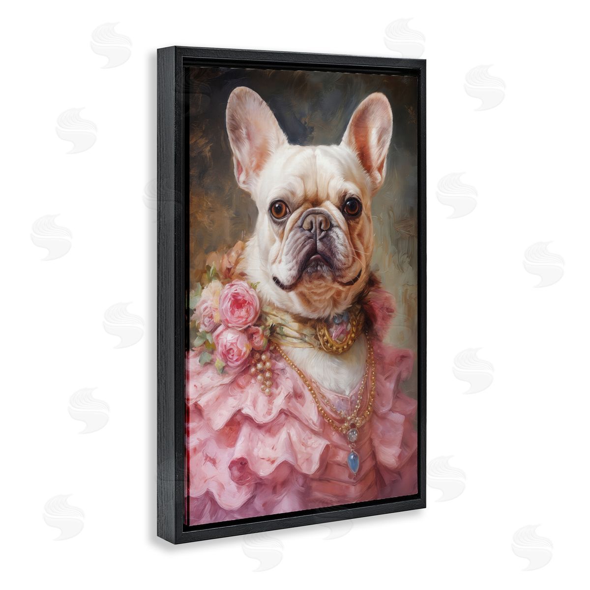 Wumples Fancy French Bulldog Portrait Canvas Wall Art Print