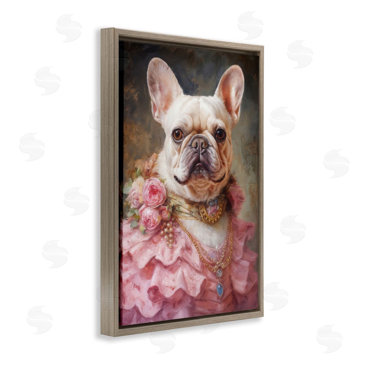 Wumples Fancy French Bulldog Portrait Canvas Wall Art Print