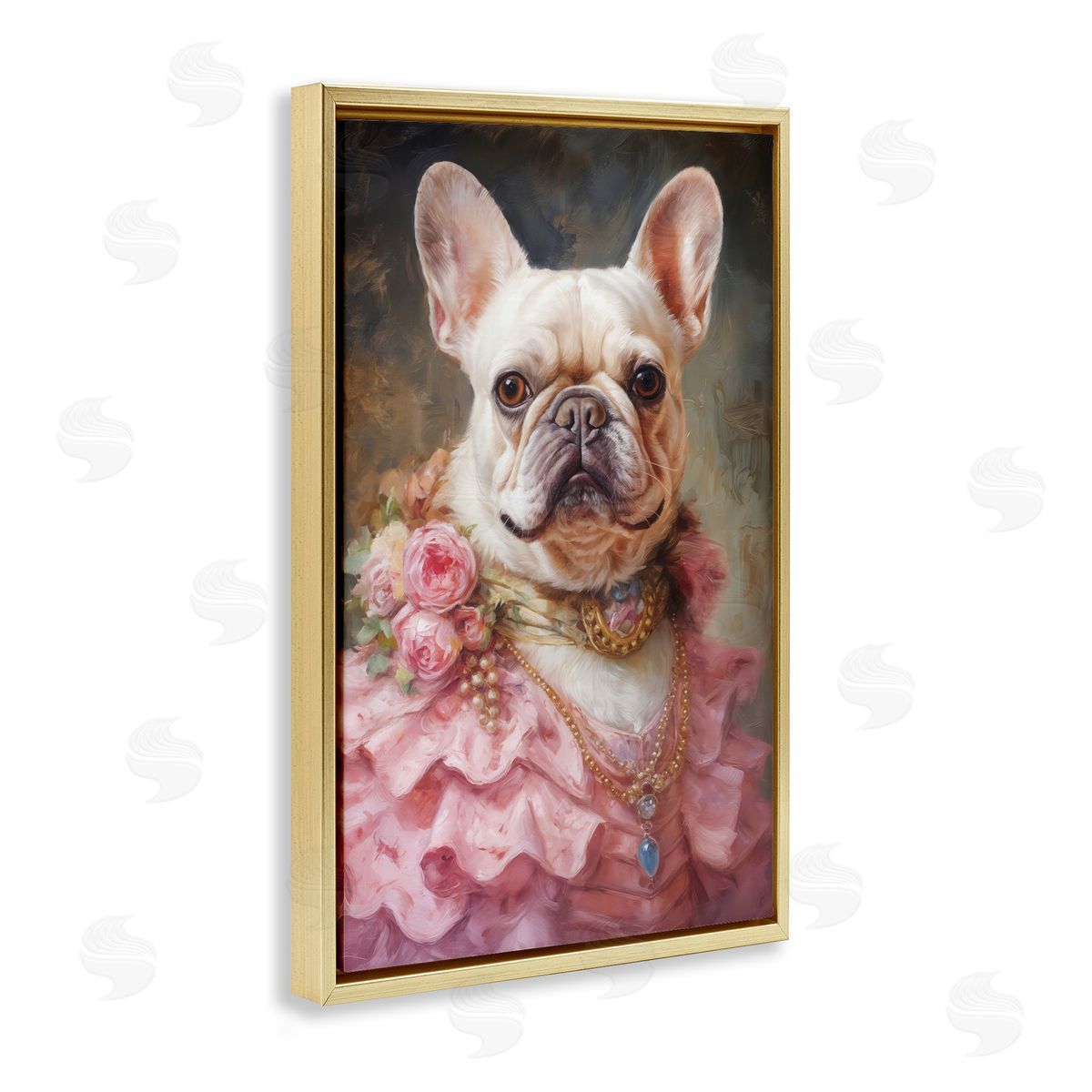 Wumples Fancy French Bulldog Portrait Canvas Wall Art Print