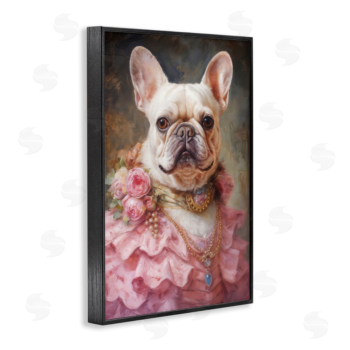 Wumples Fancy French Bulldog Portrait Canvas Wall Art Print