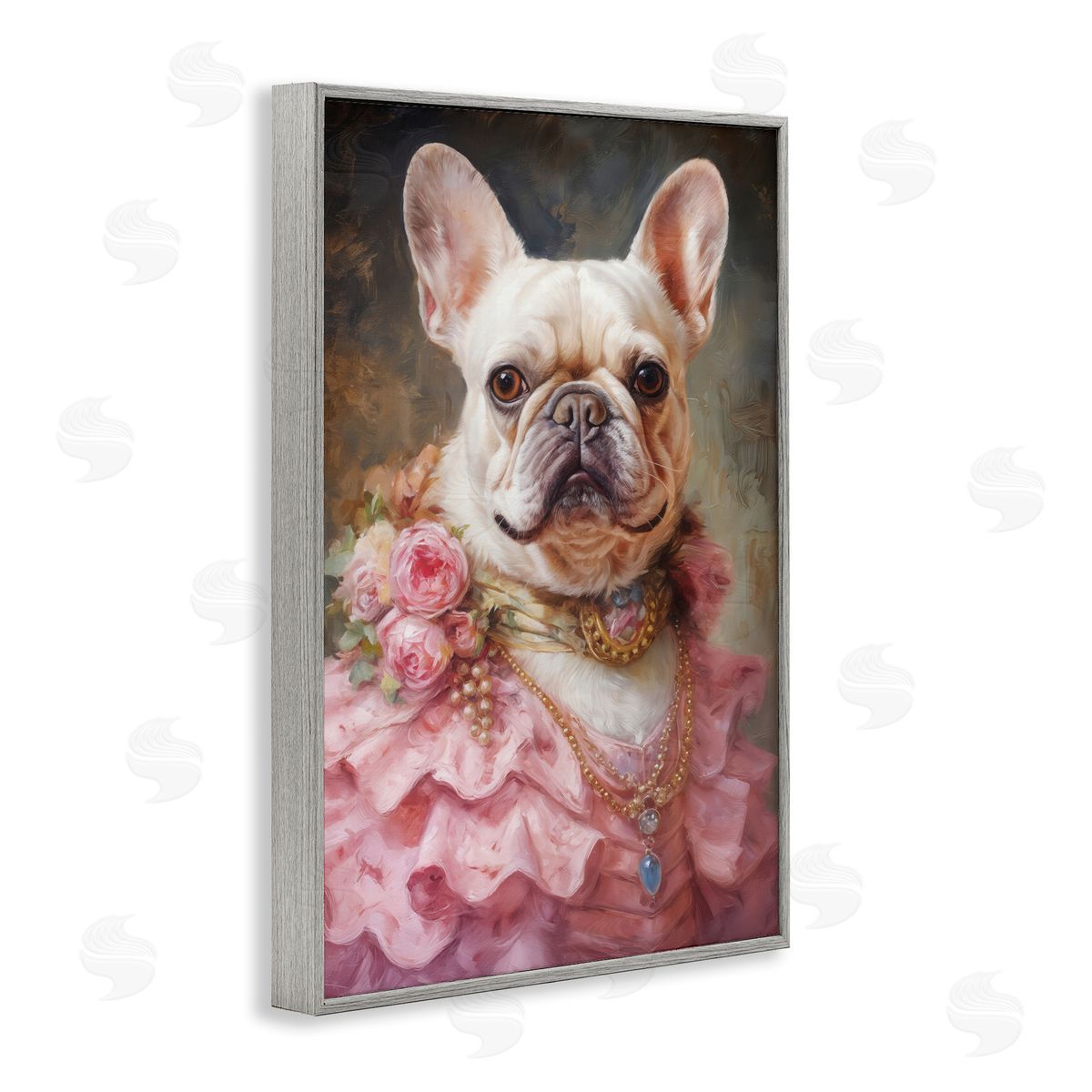 Wumples Fancy French Bulldog Portrait Canvas Wall Art Print