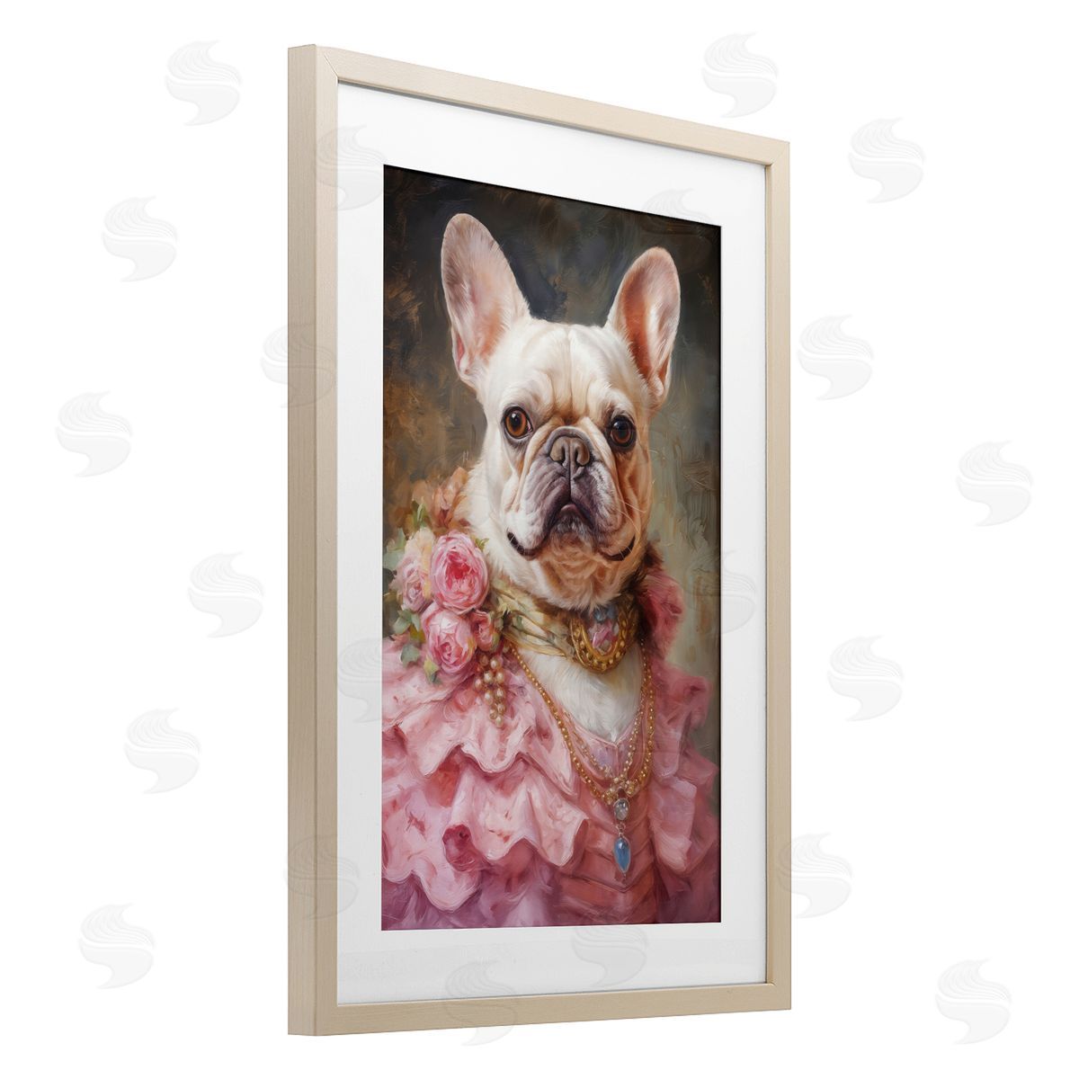Wumples Fancy French Bulldog Portrait Canvas Wall Art Print