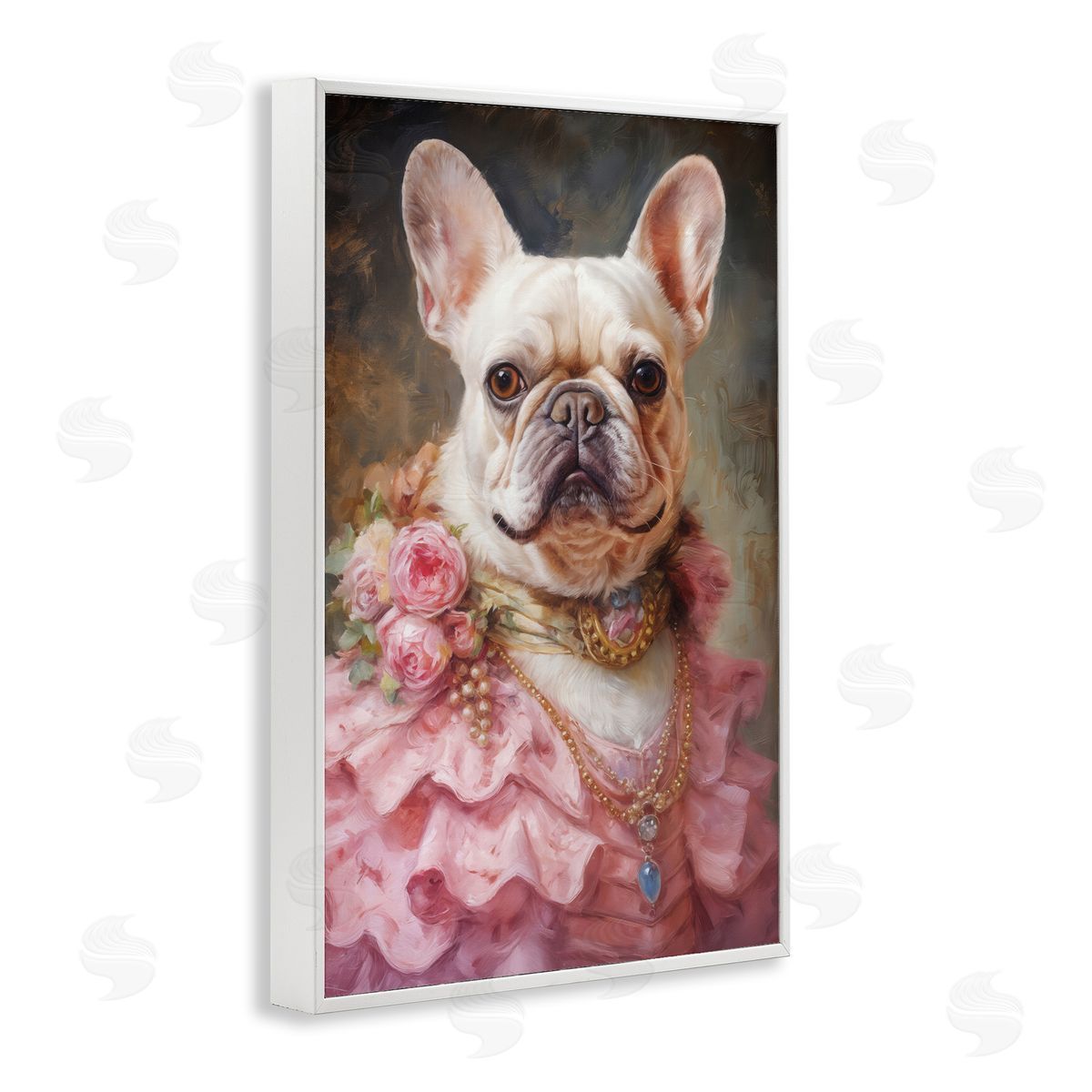 Wumples Fancy French Bulldog Portrait Canvas Wall Art Print