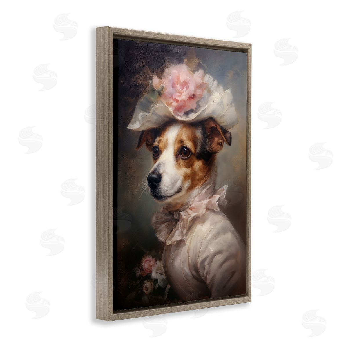 Wumples Jack Russel Terrier Styled Portrait Canvas Wall Art Print
